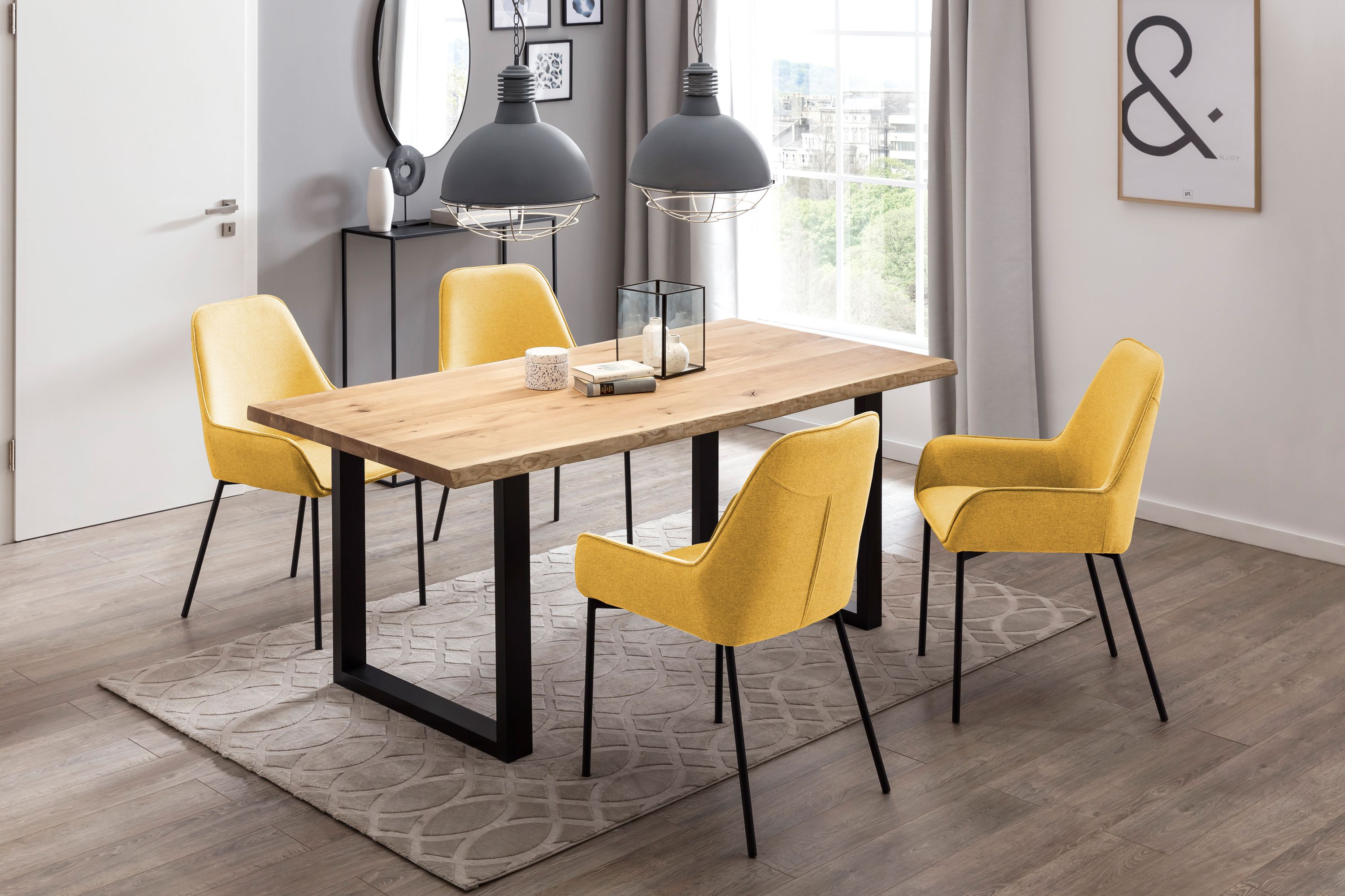 Esstisch 180x90 cm aus Eiche Esszimmertisch Küchentisch Tisch Holztisch