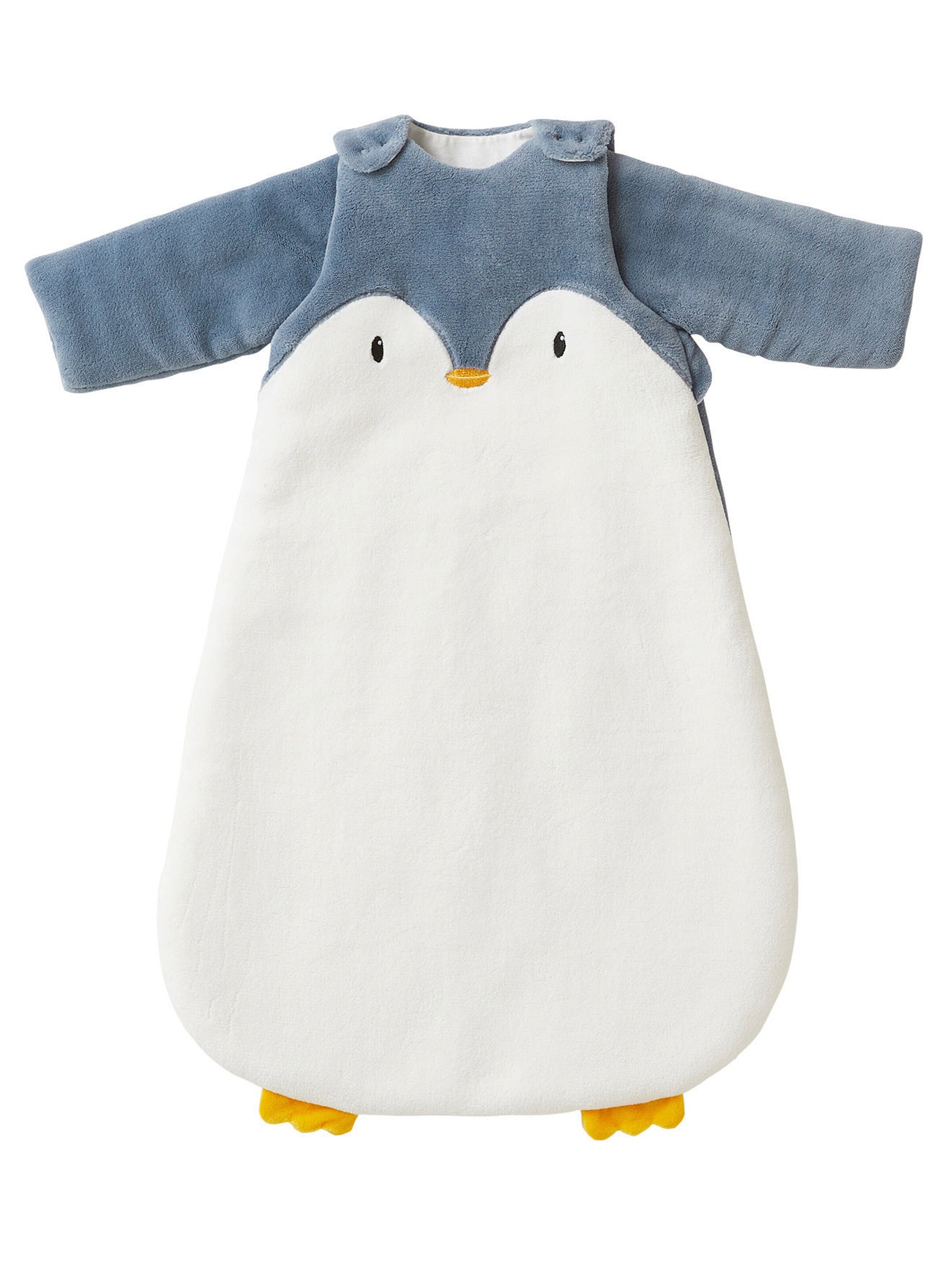 Vertbaudet Baby Winterschlafsack PINGUIN, Ärmel abnehmbar wollweiß/grau