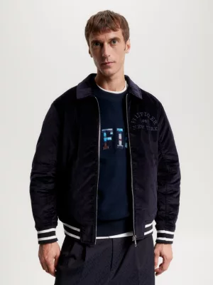 Jaqueta Varsity Reversível de Veludo Cotelê Quente TH