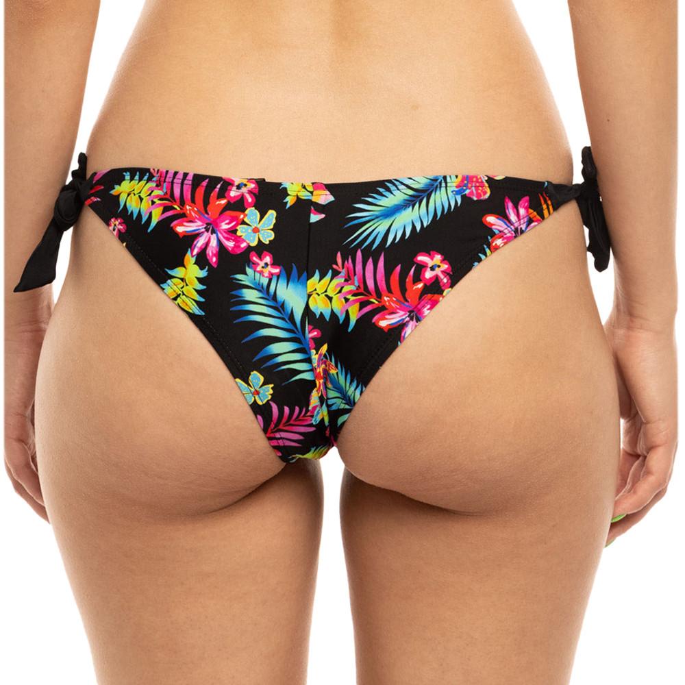 Sun project Bas de Bikini Noir/Fleurs Nœud Femme Sun Project Tanga