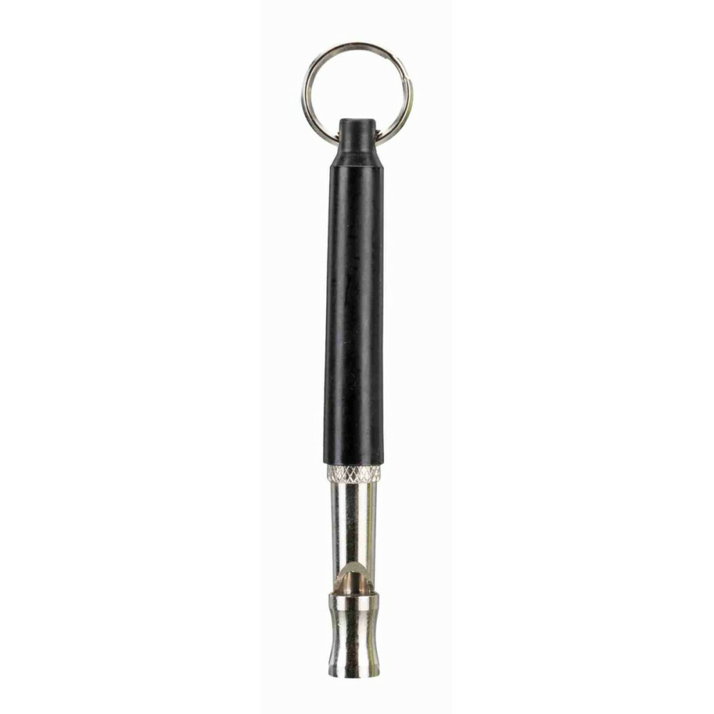 Sifflet haute fréquence 8 cm noir gris pour entrainement canin