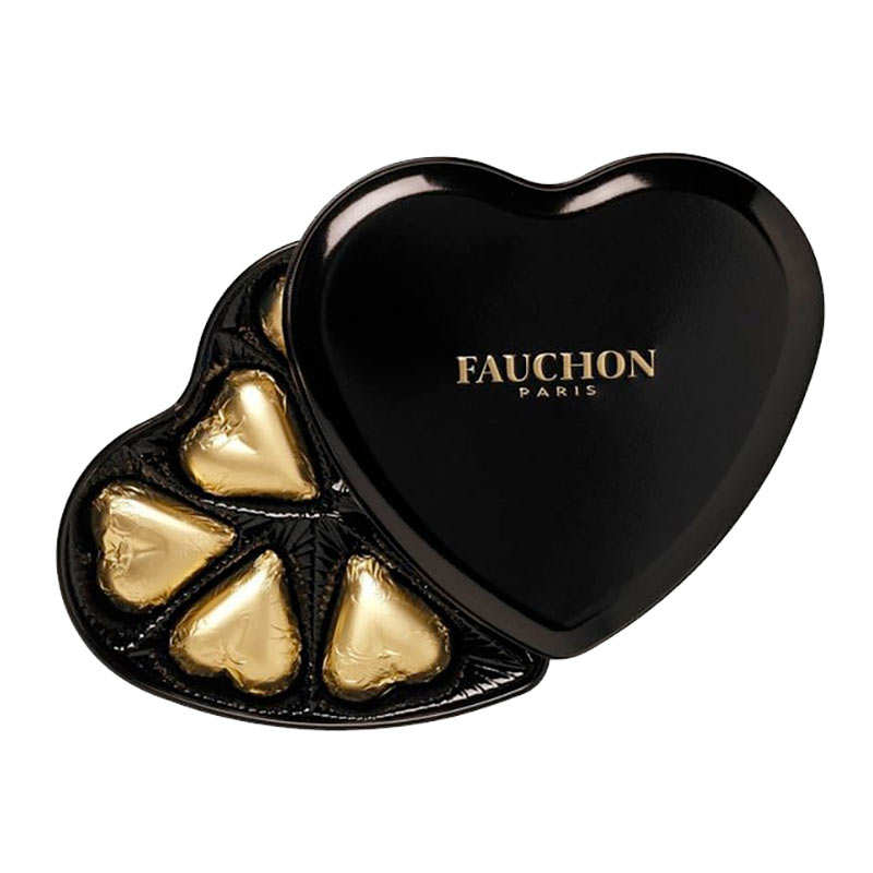 Boîte en cœur de 7 chocolats noirs