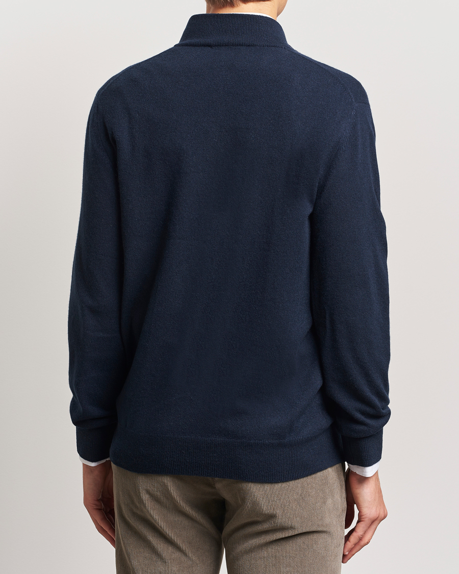 Charles Tyrwhitt Pure Cashmere Zip Neck Jumper Navy