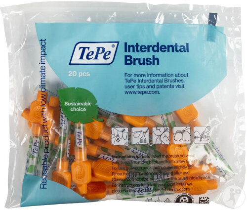 TePe Brossette Interdentaire Original Orange Taille ISO 1 0,45mm 20 Pièces