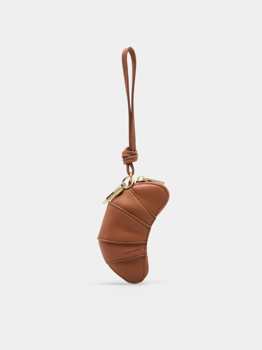 Charm porta-moedas em forma de croissant