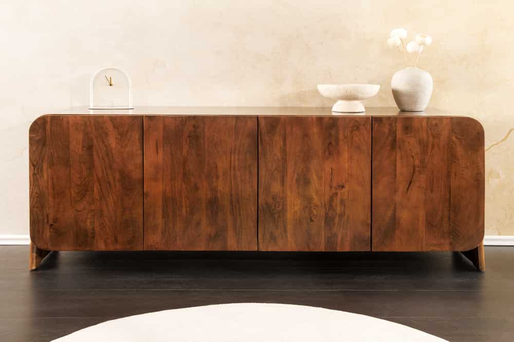 Massives Sideboard BRASIL 175cm braun Mangoholz sechs Fächer