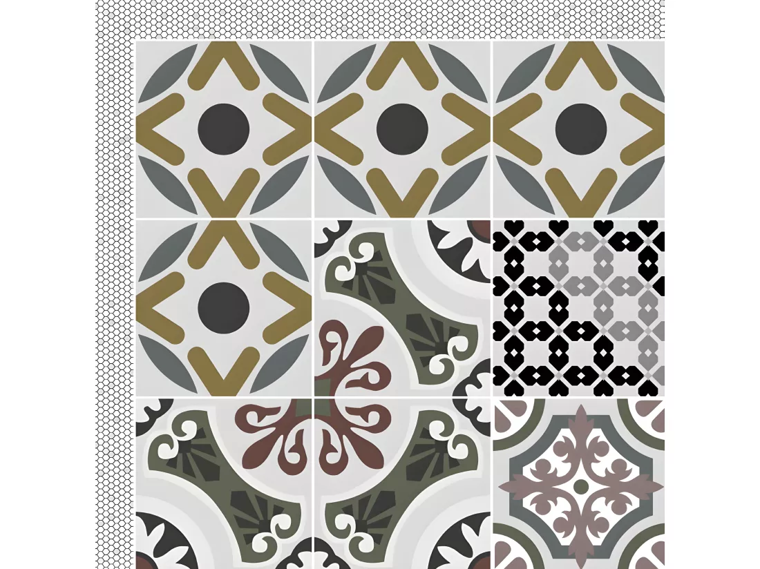 Tapis Vinyle Large l120xH200cm - Naples - Vinyle