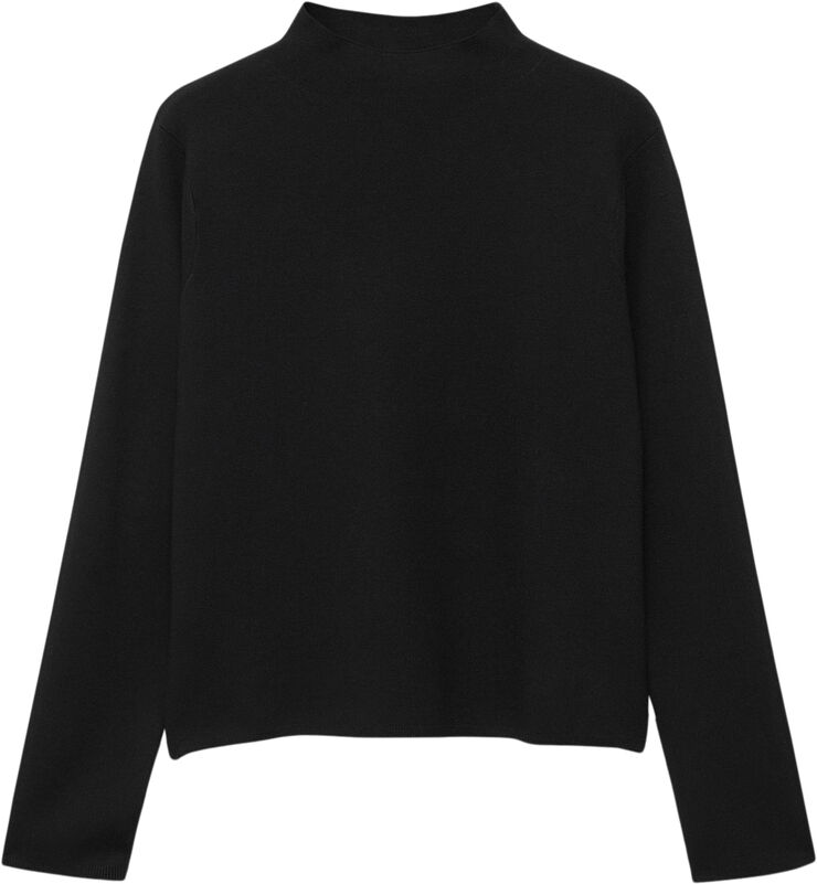 MANGO High collar sweater Black