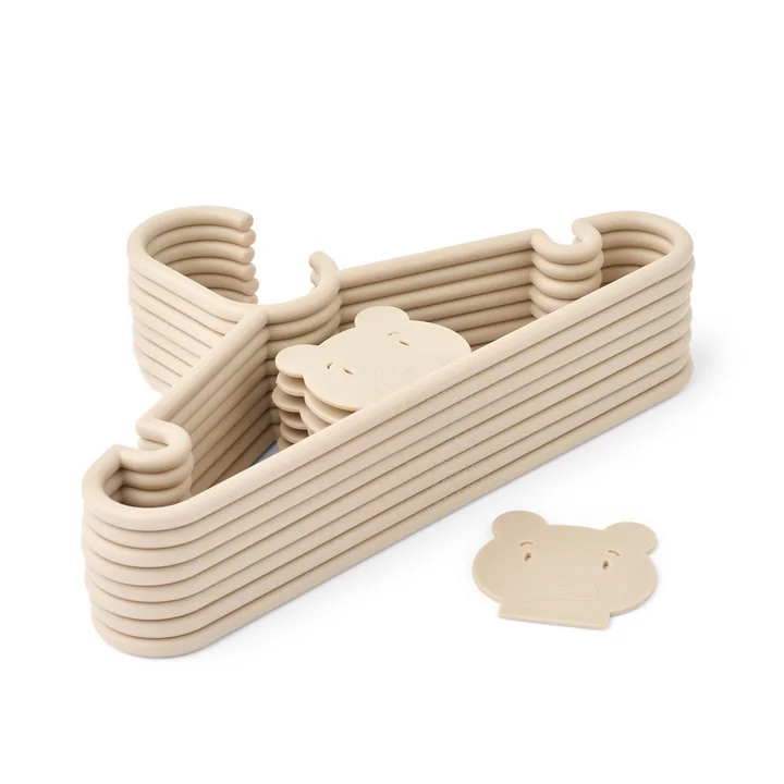LIEWOOD - Falton Kleiderbügel, Bär, sandy (8er-Set)