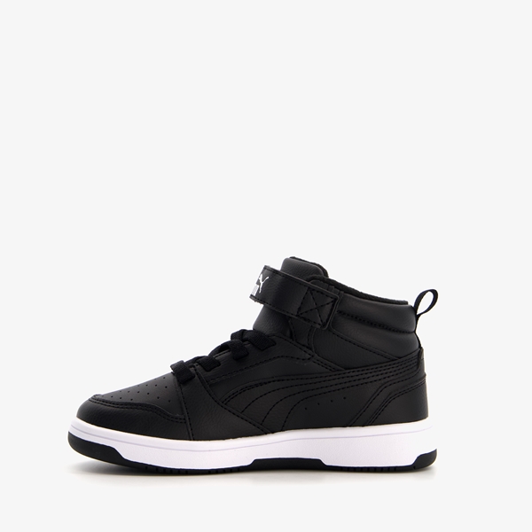 Puma Rebound V6 Mid kinder sneakers zwart