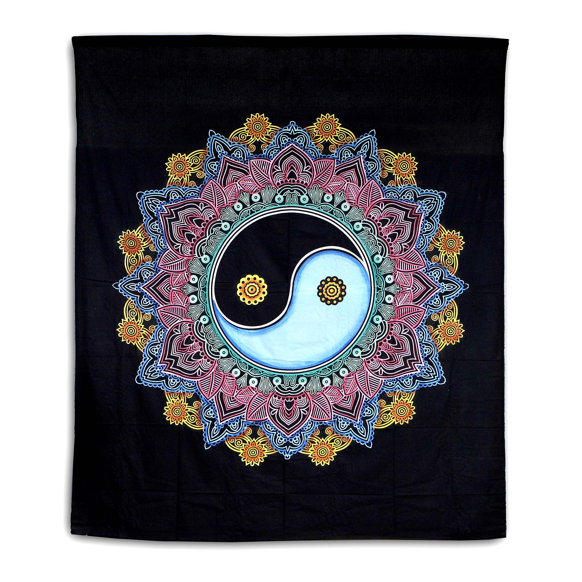 Multifunktionstuch 'Yin Yang', multicolor, schwarz, B 213 cm, H 244 cm von fischer's lagerhaus