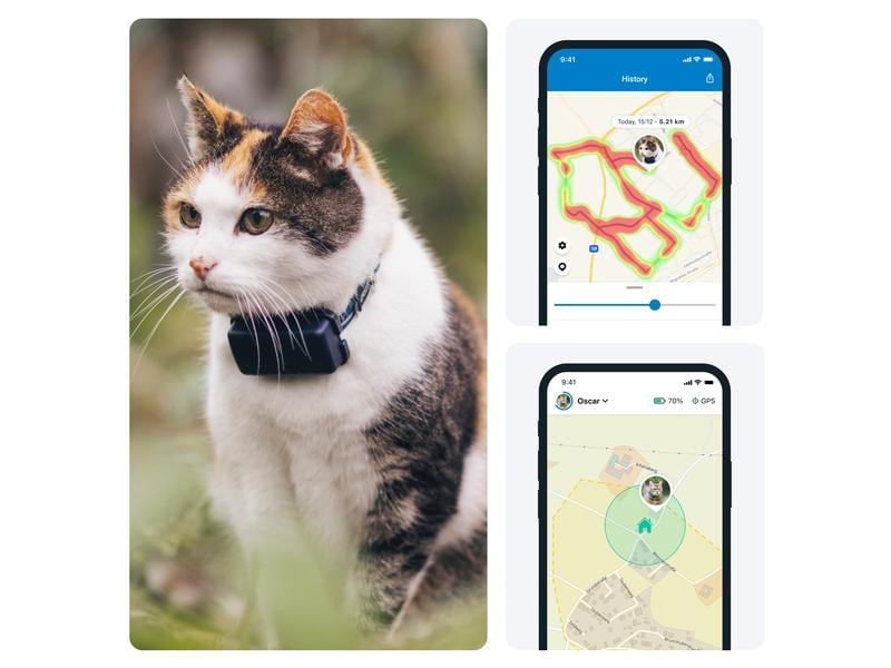 tractive GPS-Tracker CAT Mini LTE, Dunkelblau GPS Tracker für Katzen