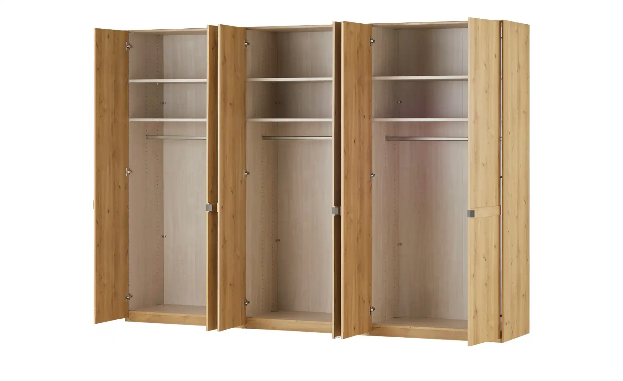 uno Drehtürenschrank, 6-türig mit Spiegeltüren Caballo