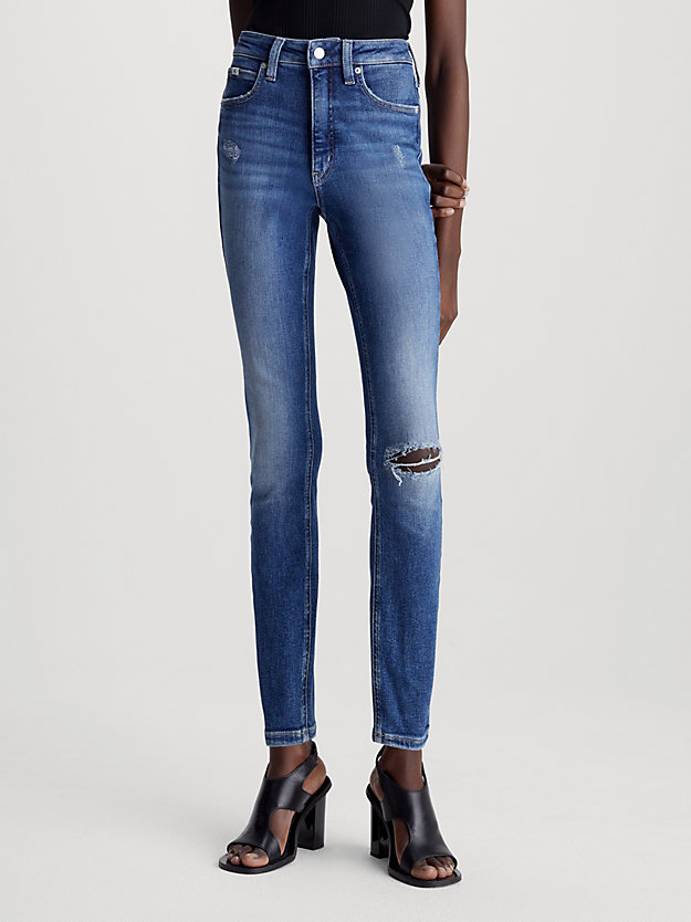 Calça jeans skinny de cintura alta