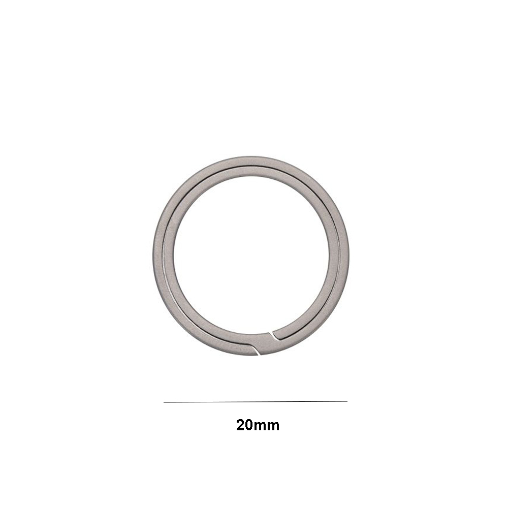 (20mm) Titan Schlüsselanhänger Spaltring Runder Schlüsselring - Silber