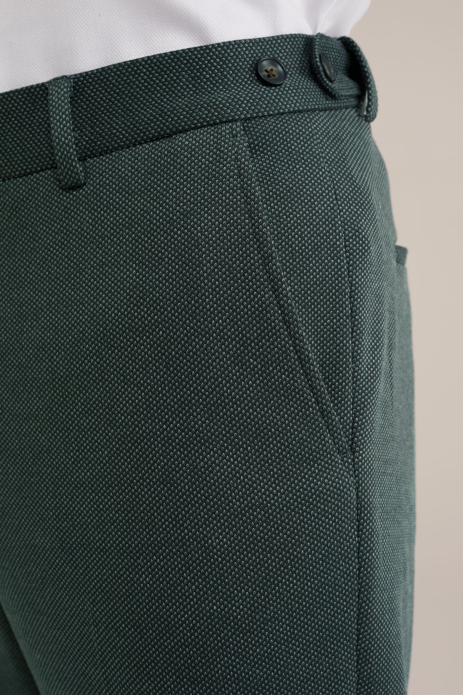slim fit pantalon met stretch WE Fashion Groen
