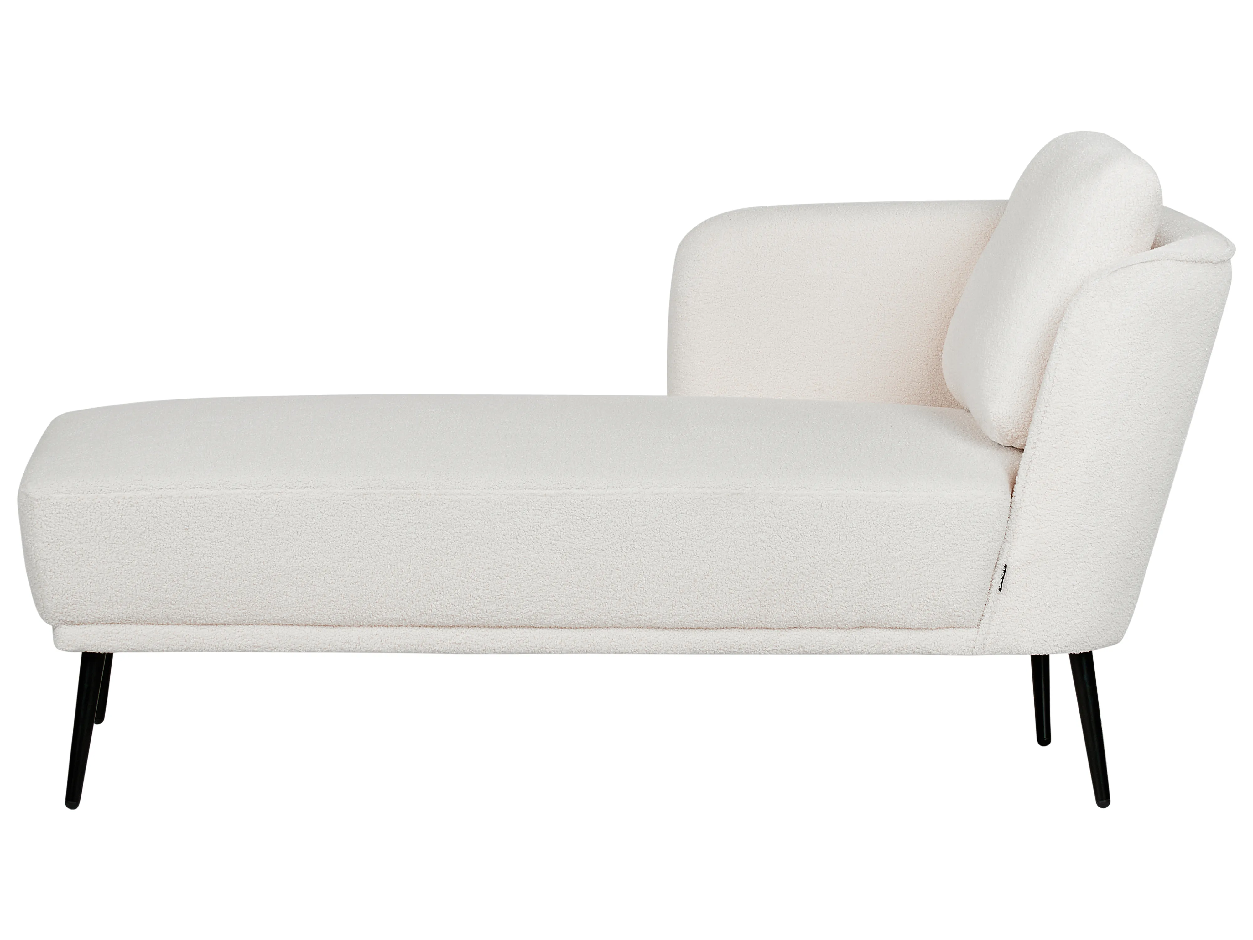 Rechtszijdige chaise longue ARTHEZE Bouclé Gebroken wit