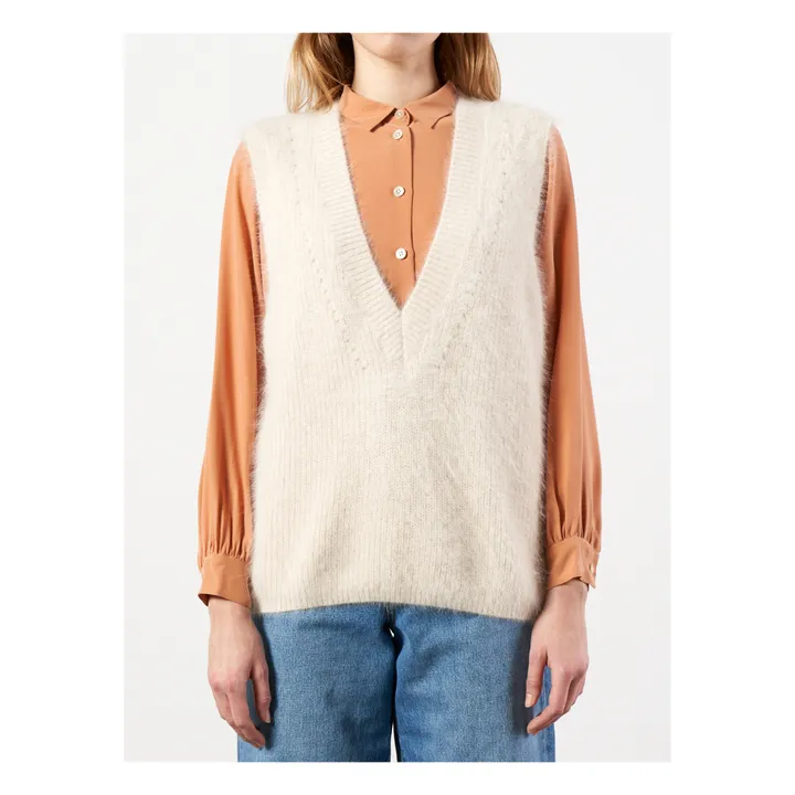 Bellerose Pull Dateis Angora - Collection Femme  | Ecru