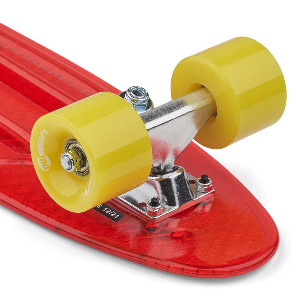 Outsiders - Transparent Retro Skateboard Rød