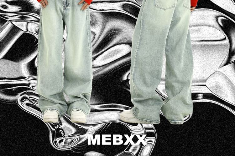 Meiksip - Hoge taille losse rechte jeans