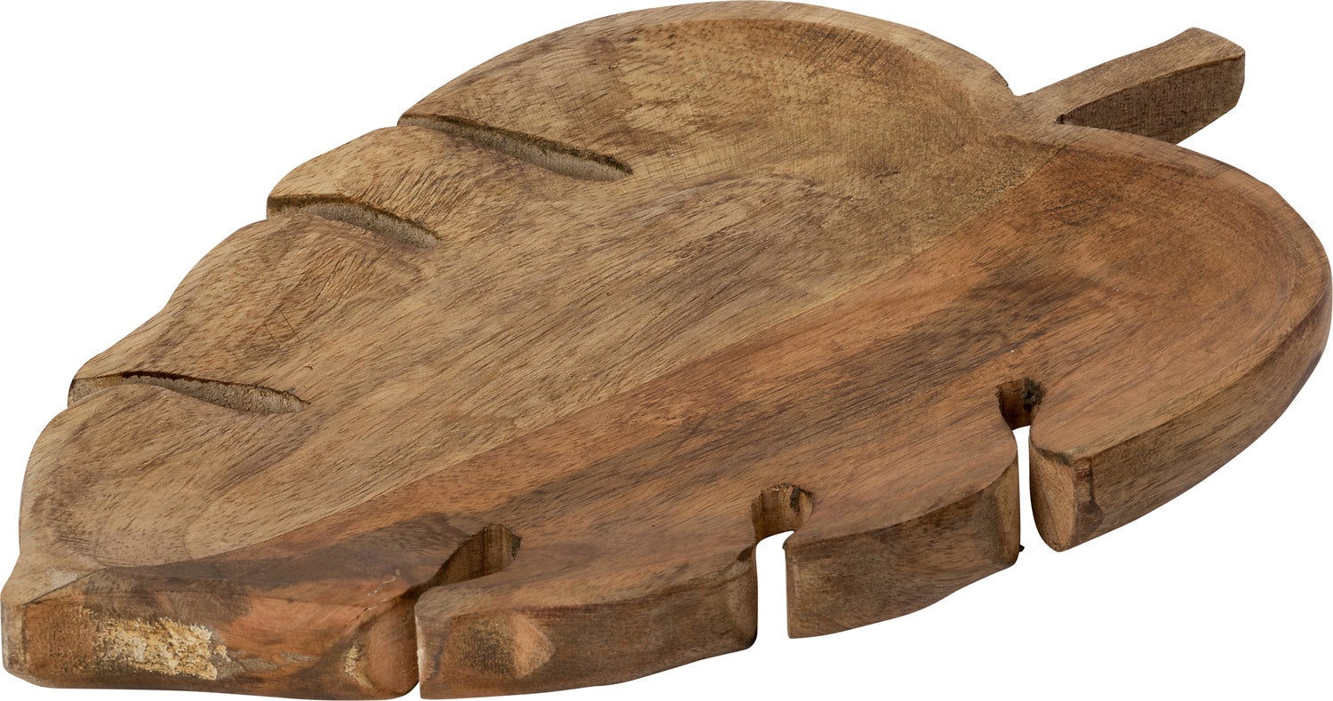 Intratuin serveerplank Blad naturel 38,5 x 24 x 2,5 cm