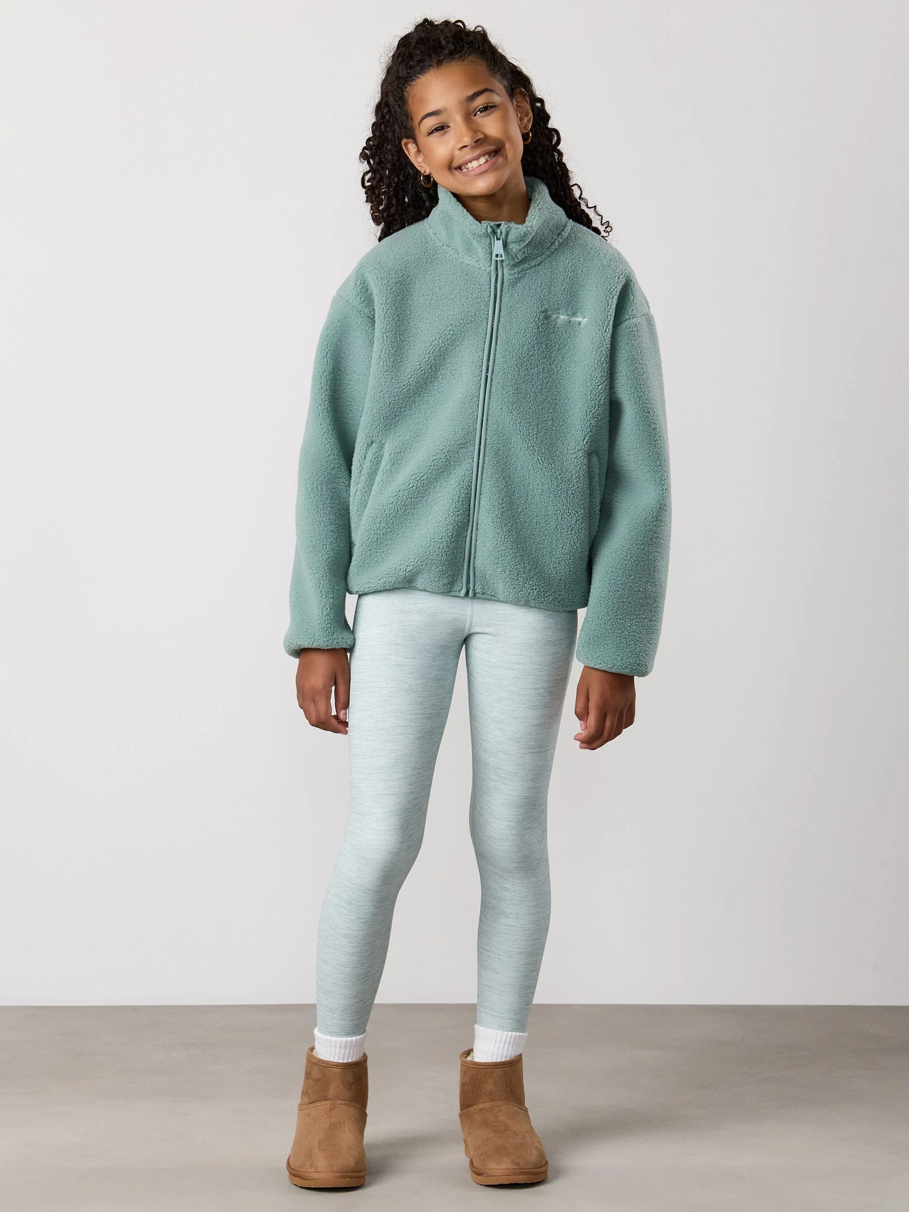 Gym King Kids Full Zip Borg Jacket