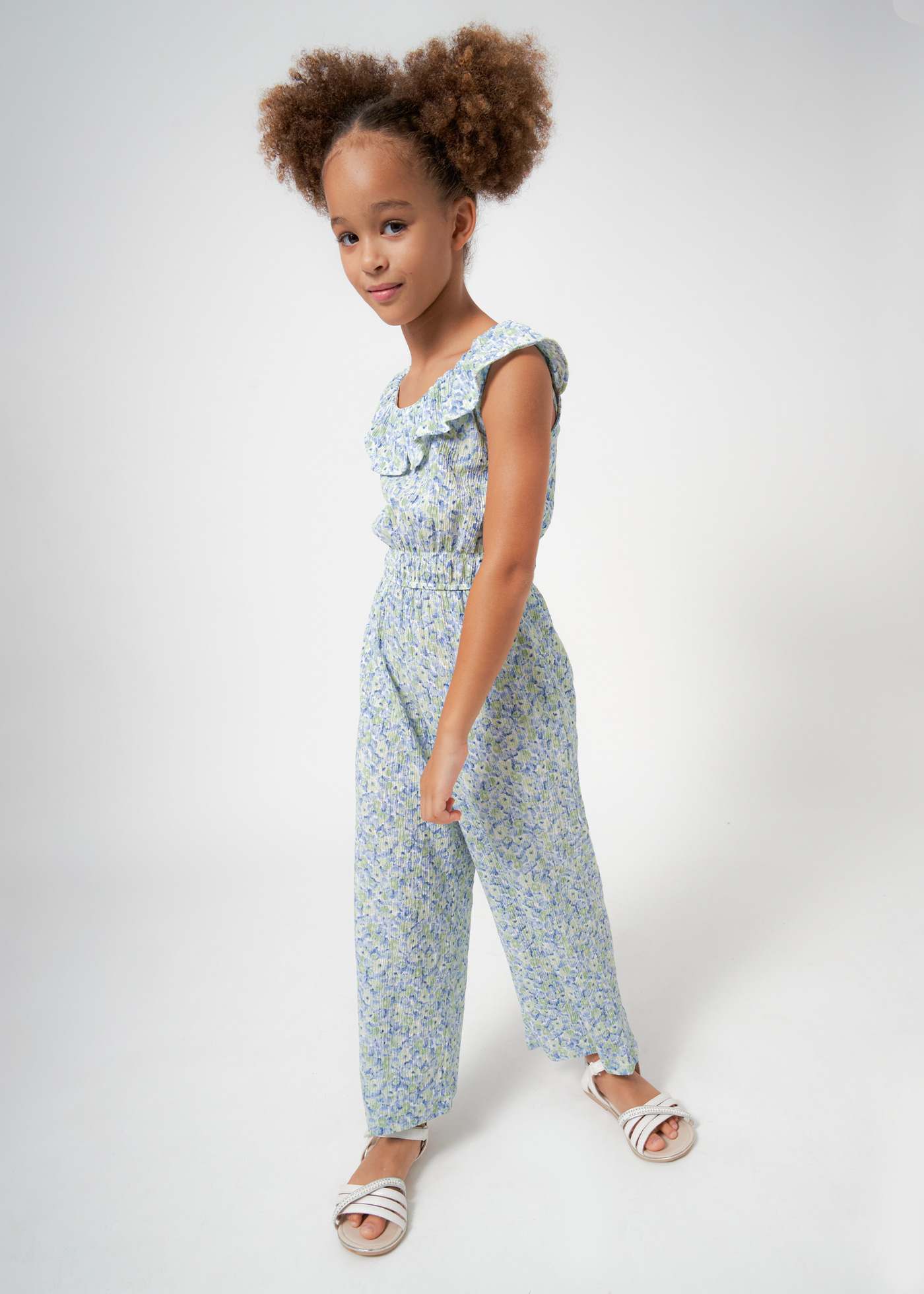 Macacão longo estampado para menina