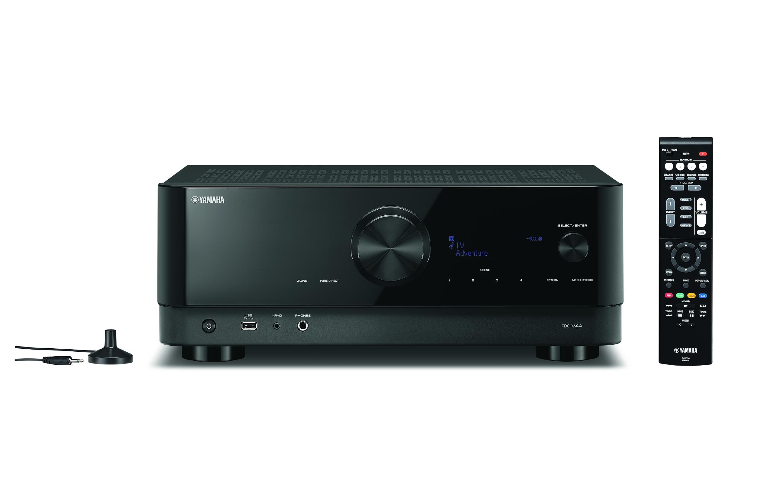 AV-Receiver RX-V4A Schwarz<br>5.2 AV-Receiver mit 80 W (6 ohms, 0.06% THD)