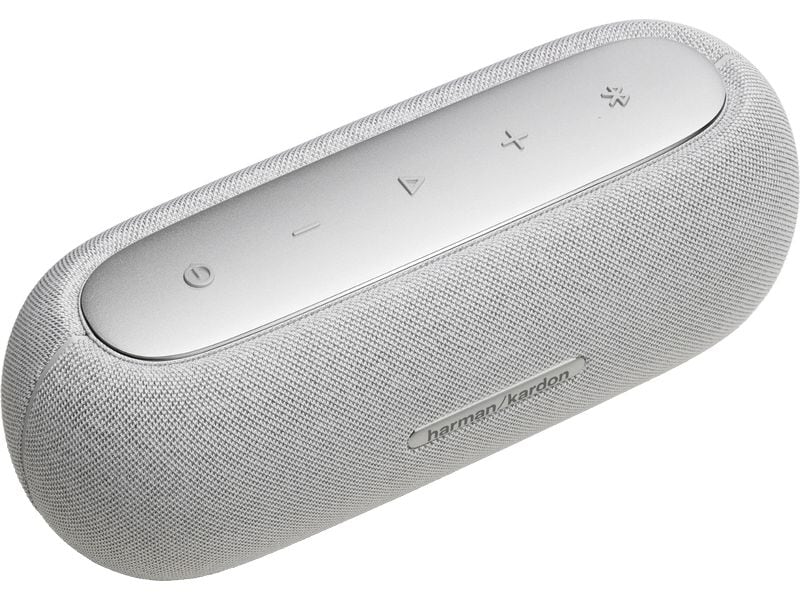 Harman/Kardon Lautsprecher Luna Grau Eleganter tragbarer Bluetooth-Lautsprecher mit 12 Stunden Spielzeit