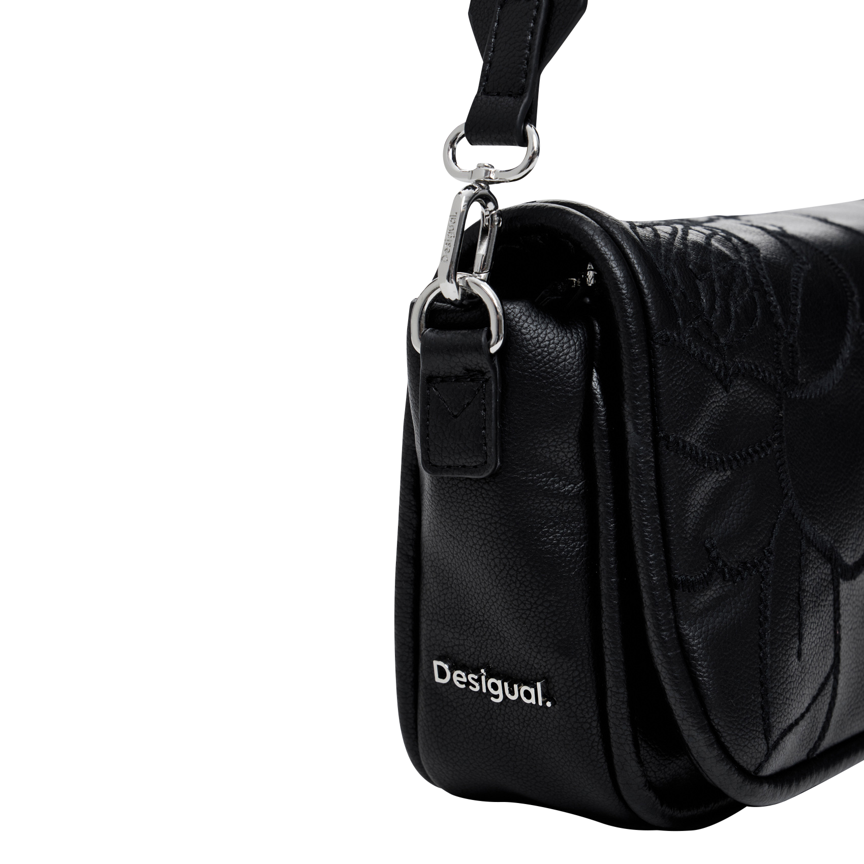 Sac porté épaule brodé | Noir