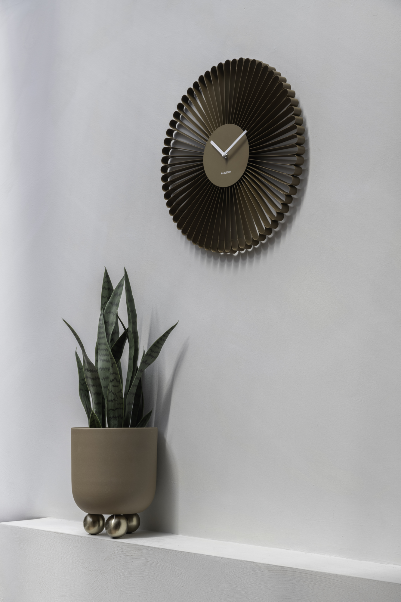 Wandklok Cascara Mokkabruin