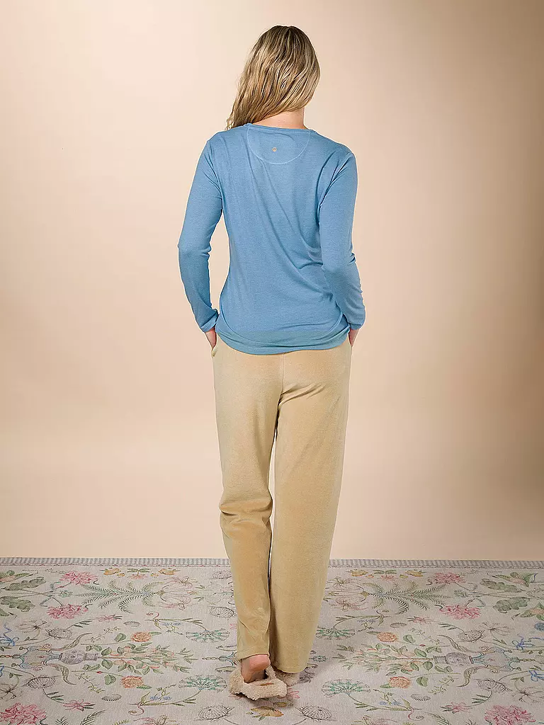 PIP STUDIO Loungewear Langarmshirt TOM hellblau