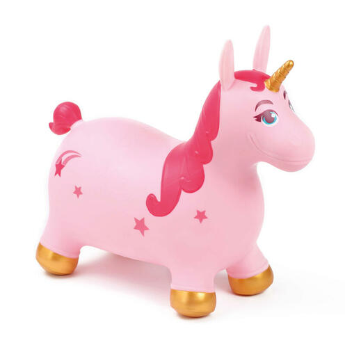 Ballon sauteur licorne magique - Rose - LUDI