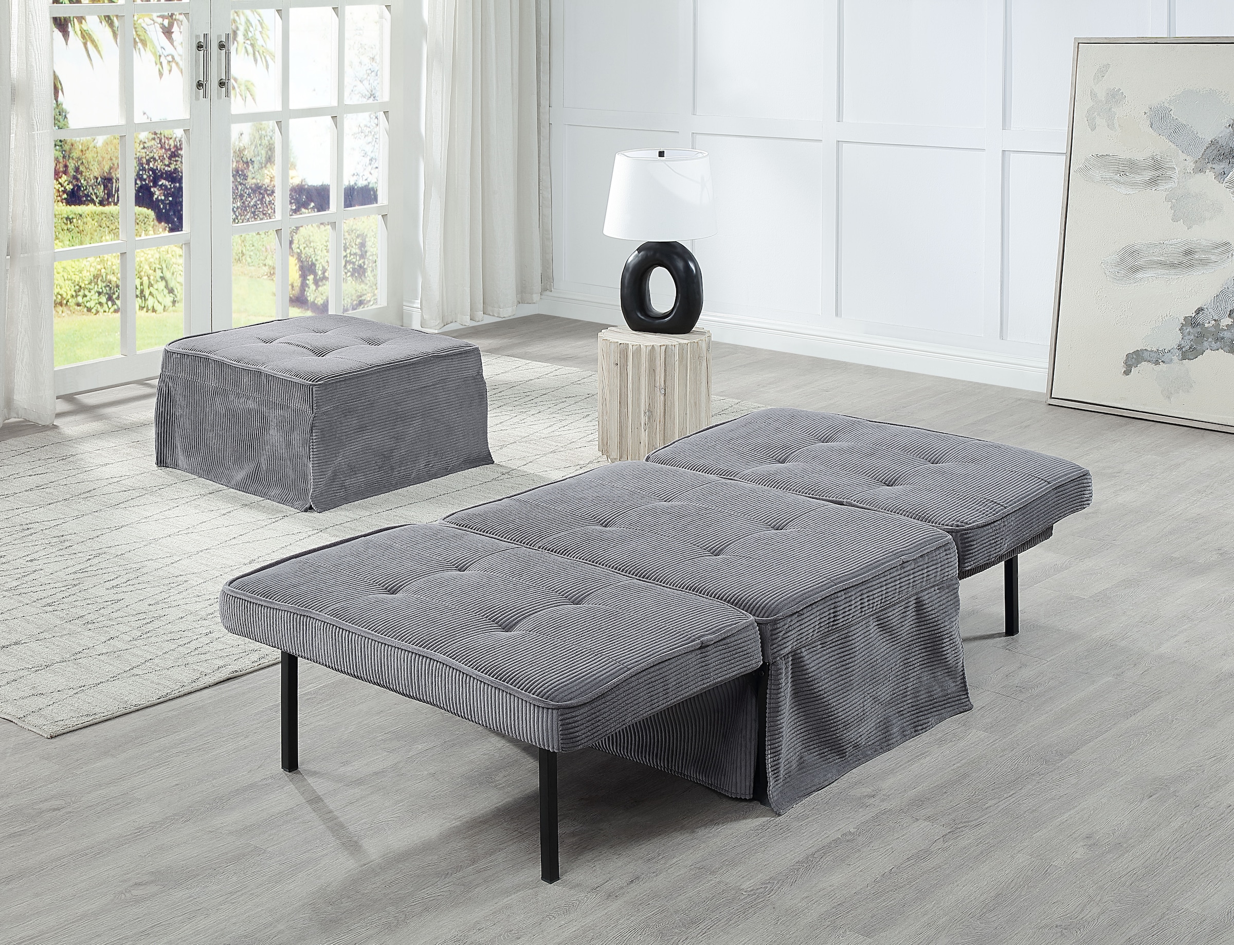 ATLANTIC home collection Schlafsofa »Finn« wandelbar zum Loungesessel, Relaxliege und Gästebett, inkl. Kissen