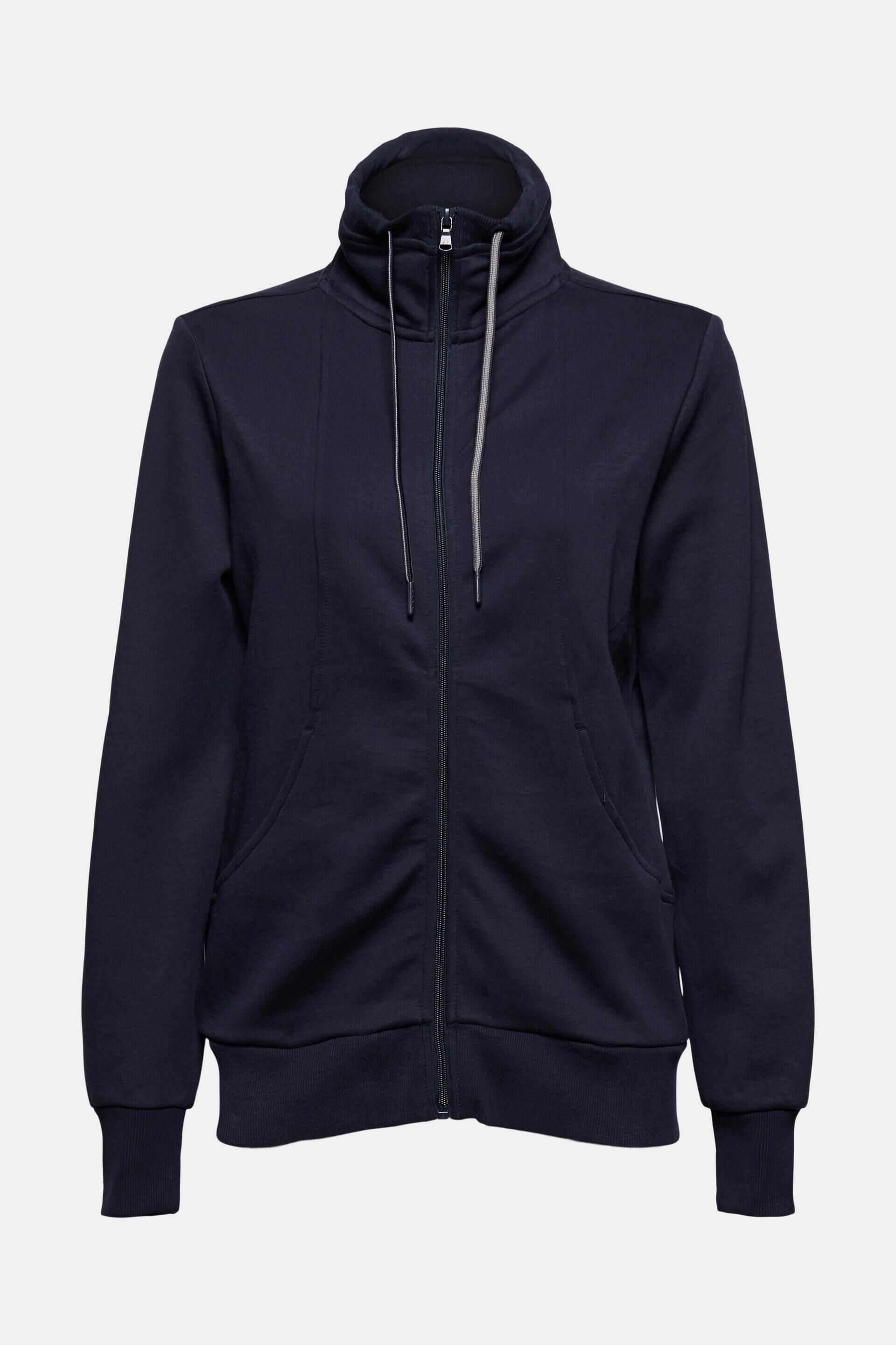 Sweat-shirt zippé, coton mélangé