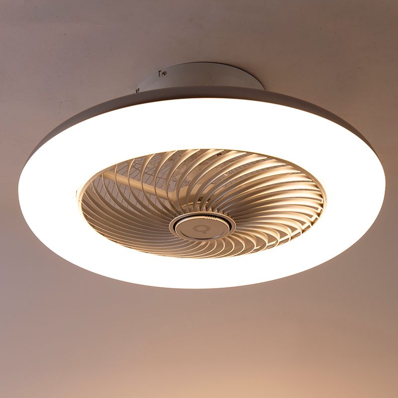 Plafondventilator zilver 55cm incl. LED dimbaar met afstandsbediening - Clima