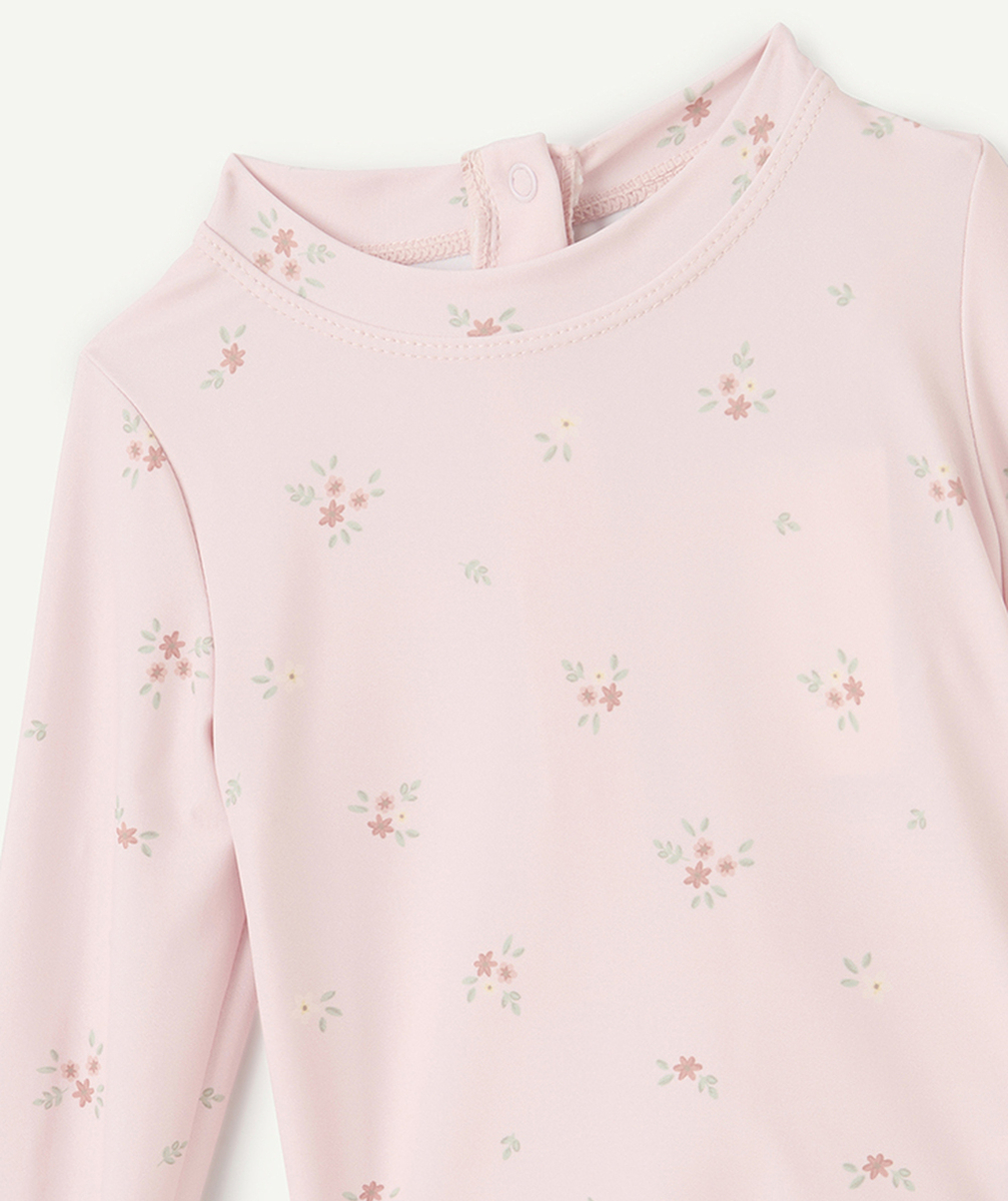 LITTLE DUTCHmaillot de bain 1 pièce bébé fille rose avec imprimé avec volants