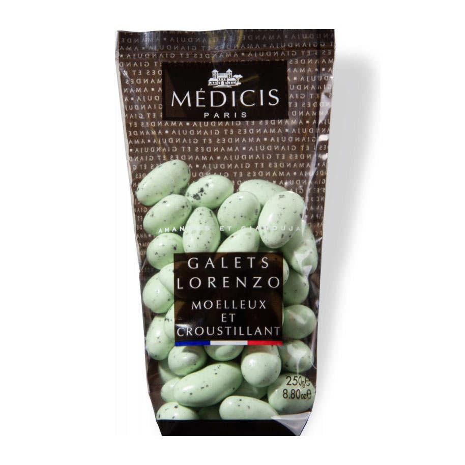 Galets Lorenzo vert amande - Dragées amande gianduja