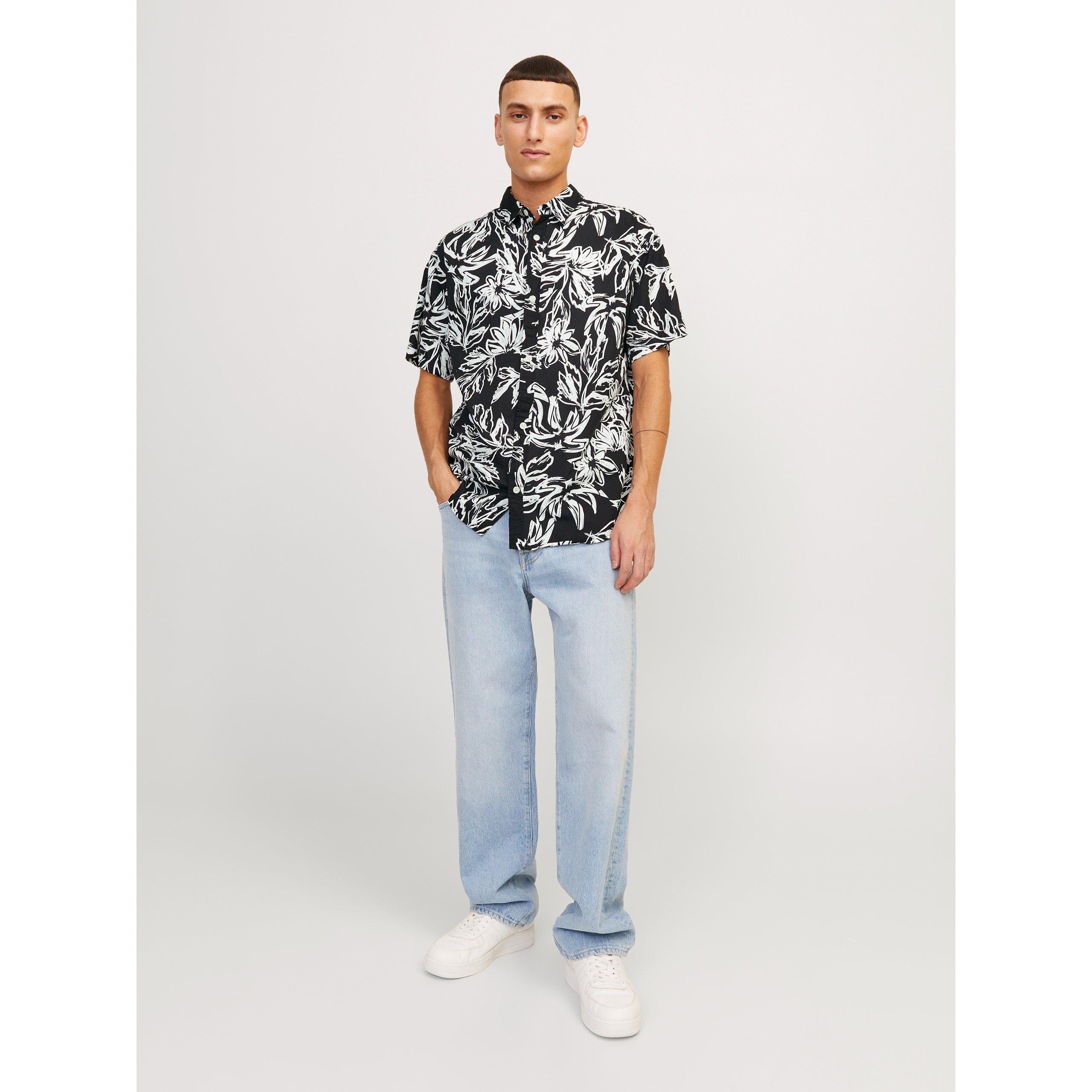 Jack and Jones JJ Short Sleeve AOP Shirt Mens