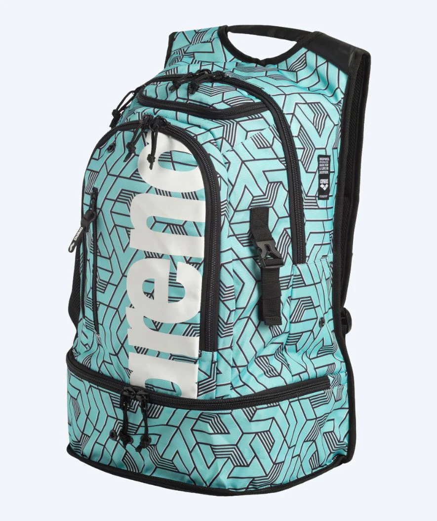 Arena svømmetaske - Fastpack 3.0 40L - Lyseblå/sort