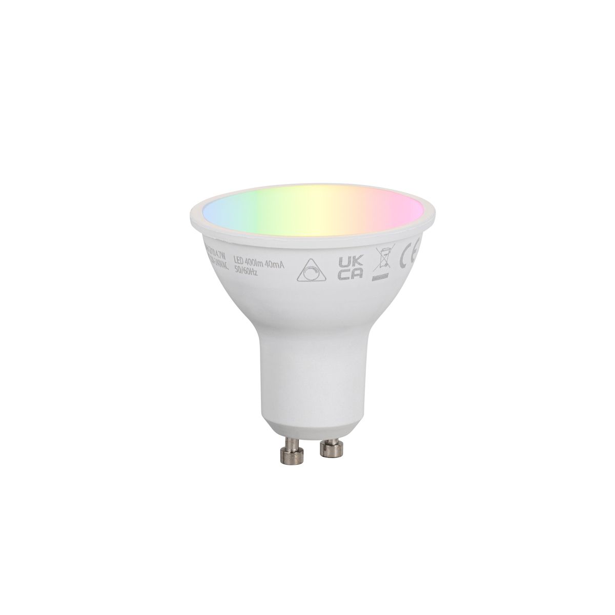 Set van 5 Smart GU10 50mm dimbare LED lampen opaal RGBW 4.7W 400 lm 2700-6500K