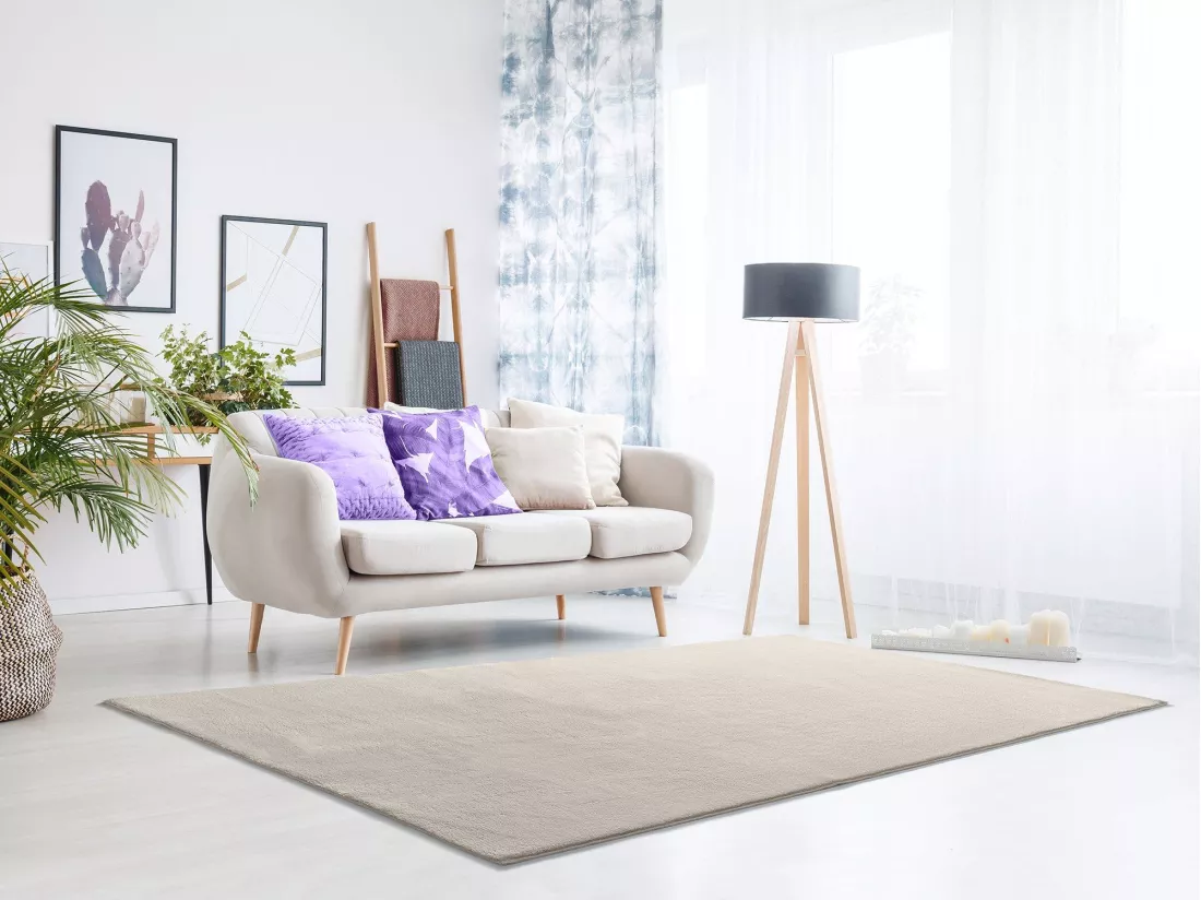Tapis intérieur - uni - blanc - 200 x 290 cm - LOFT