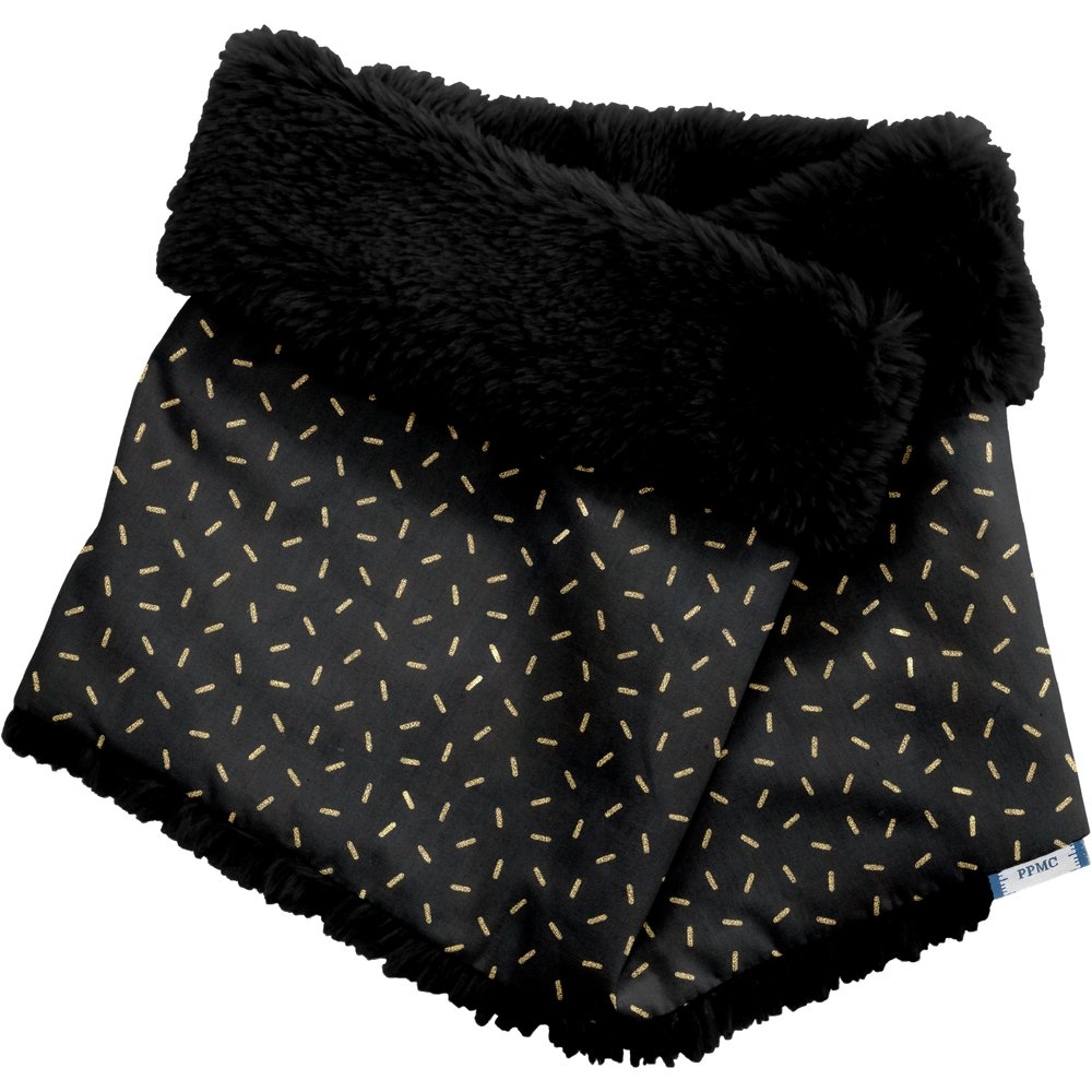 Echarpe Tube Enfant Paille Dorée Noir