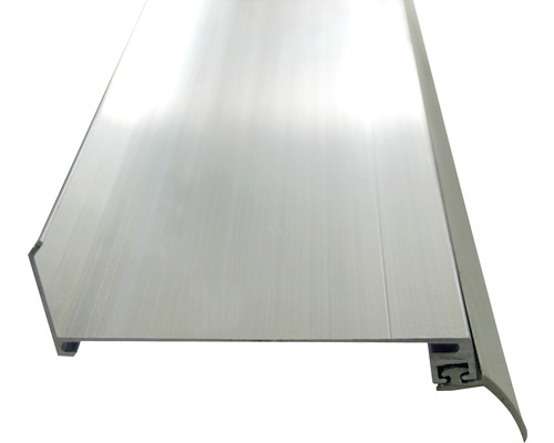 Gutta aluminium wandaansluitprofiel, zilver, 2050 mm x 115 mm
