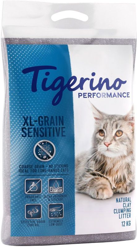 12kg Tigerino Performance XL Grain Sensitive Kattenbakvulling Kat