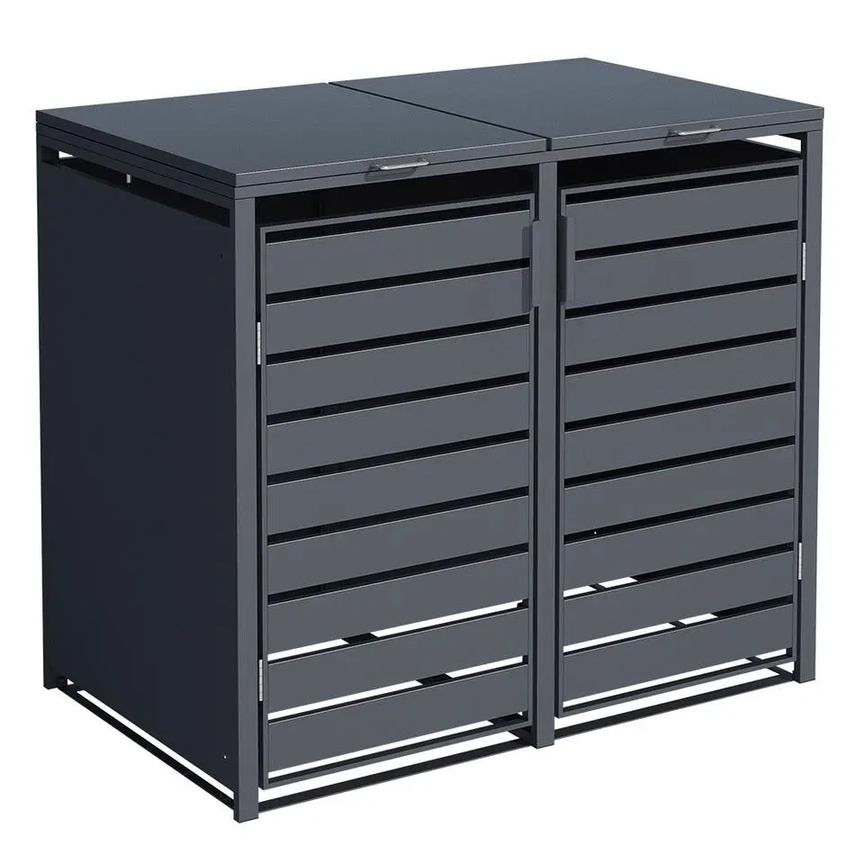 Kliko ombouw - 2 containers - Antraciet