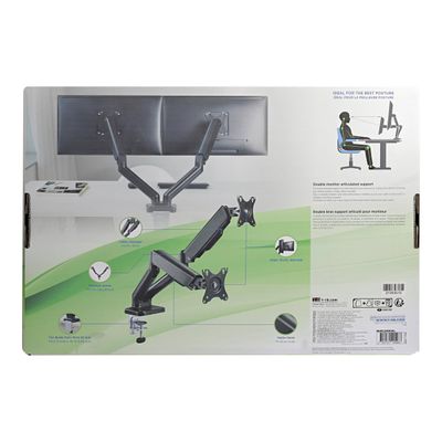 T'nB - kit de montage - Bras porte-écran double - noir