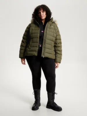 Jaqueta com capuz e acolchoamento em plumas Curve Essential