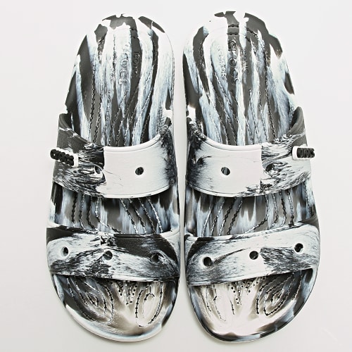 Sandales Classic Crocs Marbled Sandal Blanc Noir
