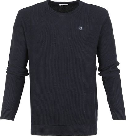 KnowledgeCotton Apparel Trui Field Donkerblauw 80601-1001 kopen
